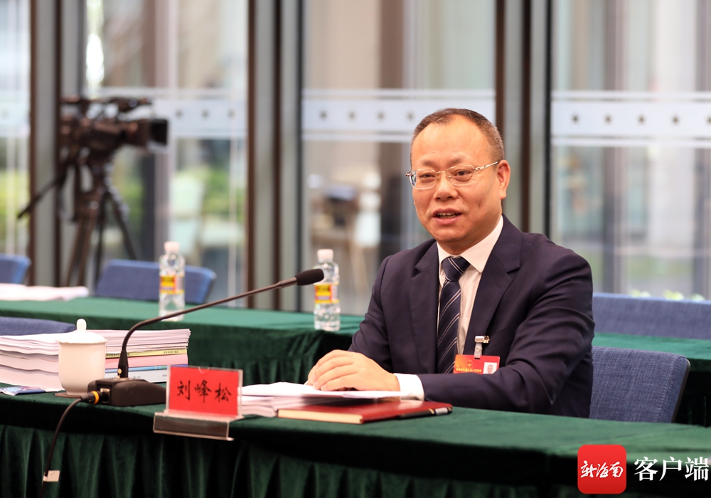 海南省人大代表,中共定安县委书记刘峰松.程守满 摄