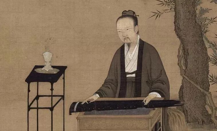 宋徽宗 《听琴图》焚香操琴