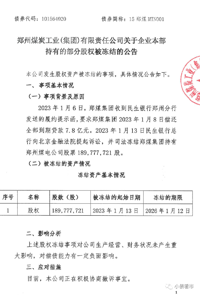 股权被冻结公告