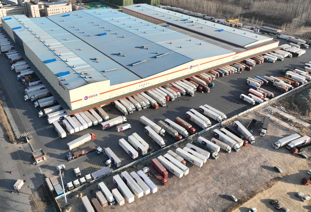 永清县圆通速递北方总部基地俯瞰图.(郑晨子 摄)