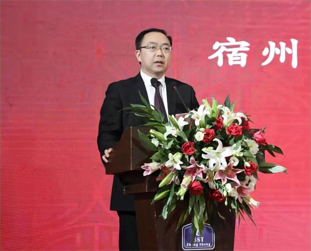 宿州市委常委,灵璧县委书记时志远发表讲话.