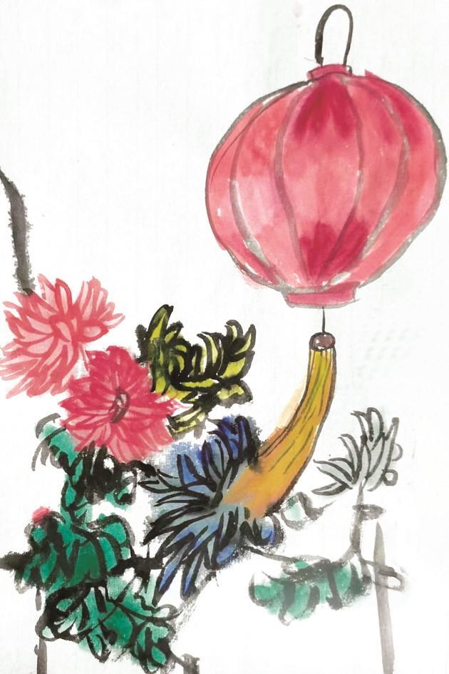 《新年灯笼红》国画直播课部分作品展示_新浪财经_新浪网