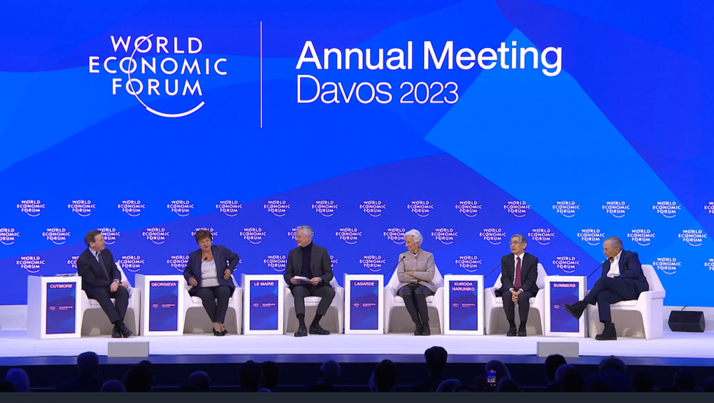2023达沃斯：分裂与合作丨全球经济能否拨云见日？IMF、欧央行、日央行、法国财长、萨默斯这么说