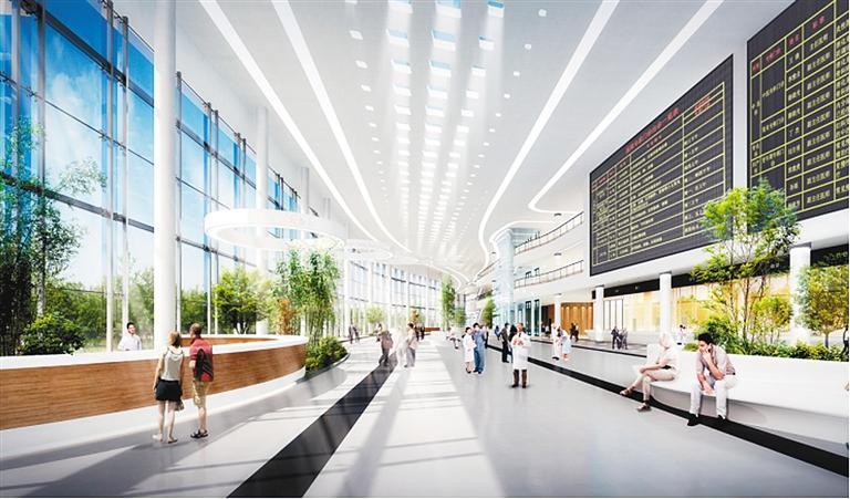 未央区中医医院建设工程项目效果图 未央区供图