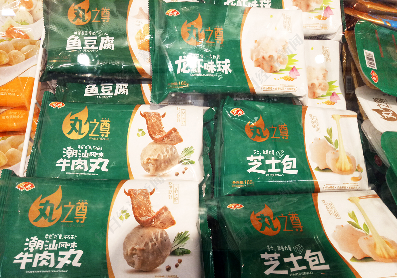 安井食品的部分产品 图片来源:每经记者 张韵 摄(资料图)