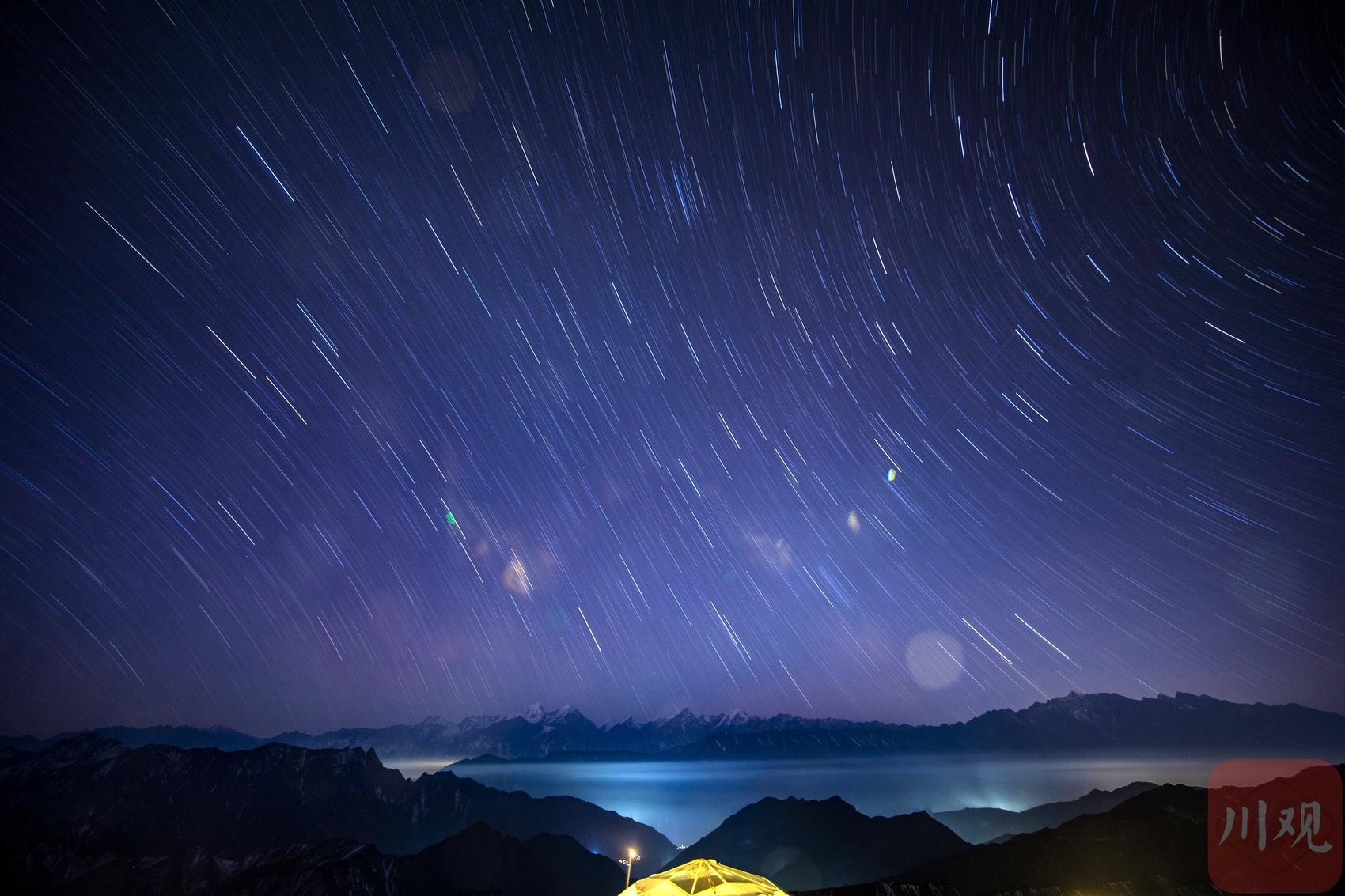 拍客美图丨在牛背山顶观雪山悠远星河流转