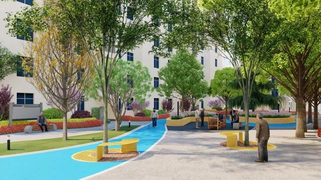 "知心乐园""林涧游园"中心广场改造效果图