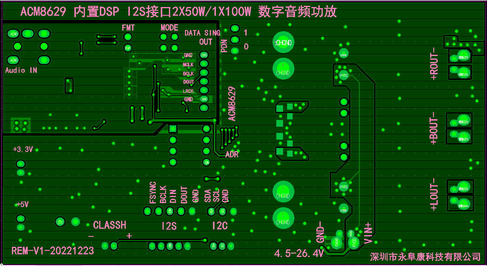 6、ACM8629 DEMO板贴片图