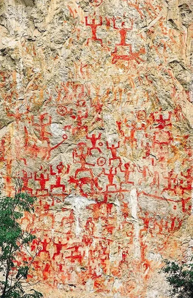 左江花山岩画文化景观一角.
