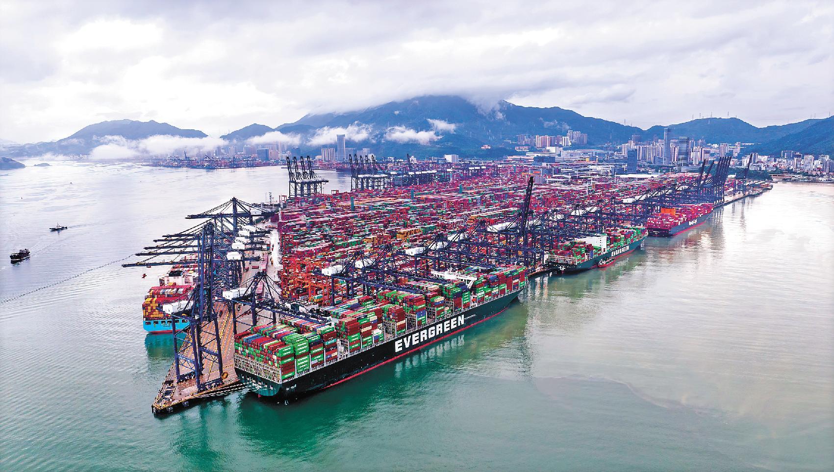 深圳盐田港.深圳特区报记者 杨浩翰 摄