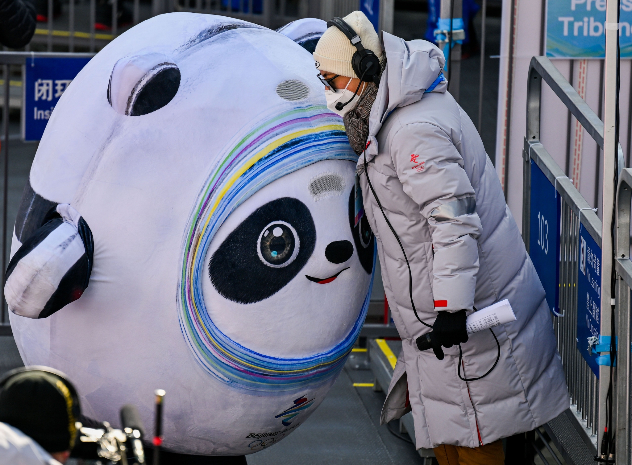 2022年2月10日,在延庆国家高山滑雪中心举行男子全能回转比赛时