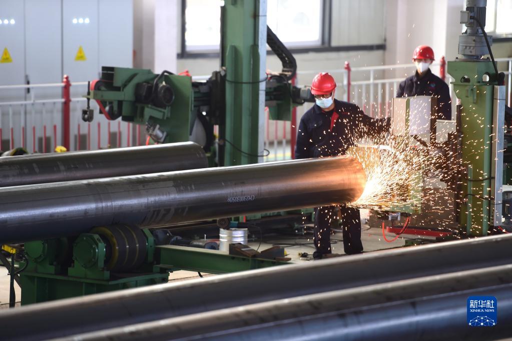 河北盐山:管道基地订单旺生产忙