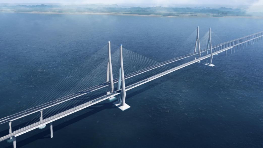 宁象市域(郊)铁路象山港跨海大桥南侧主桥正式开工|宁波市_新浪财经