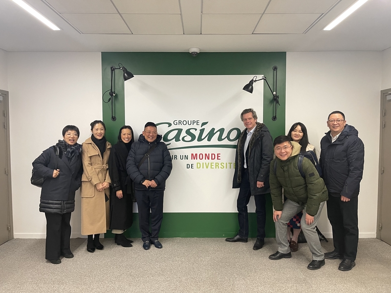 ▲盒马团队在欧洲考察法国零售集团Casino Group