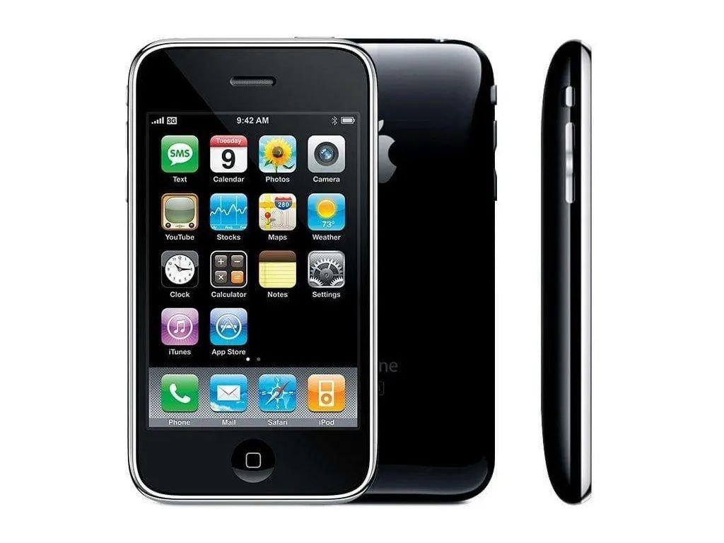 图：苹果2008年6月发布的iPhone 3G机型。