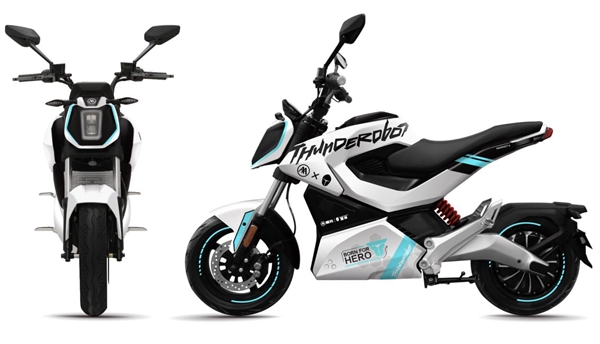 图:爱玛造梦师×雷神zero2023冰刃白「hero」限量款双能机车