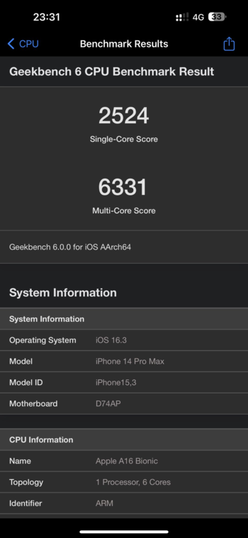 核心：Geekbench 迎来新版本，iPhone 14 Pro跑分曝光