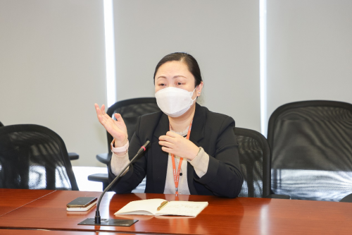 　　▲公司党支部副书记陈立洁发表讲话