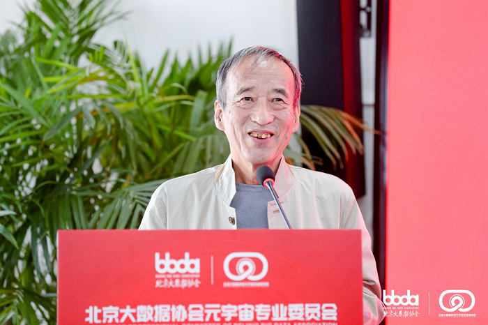 　　北京大数据协会会长纪宏教授发表讲话