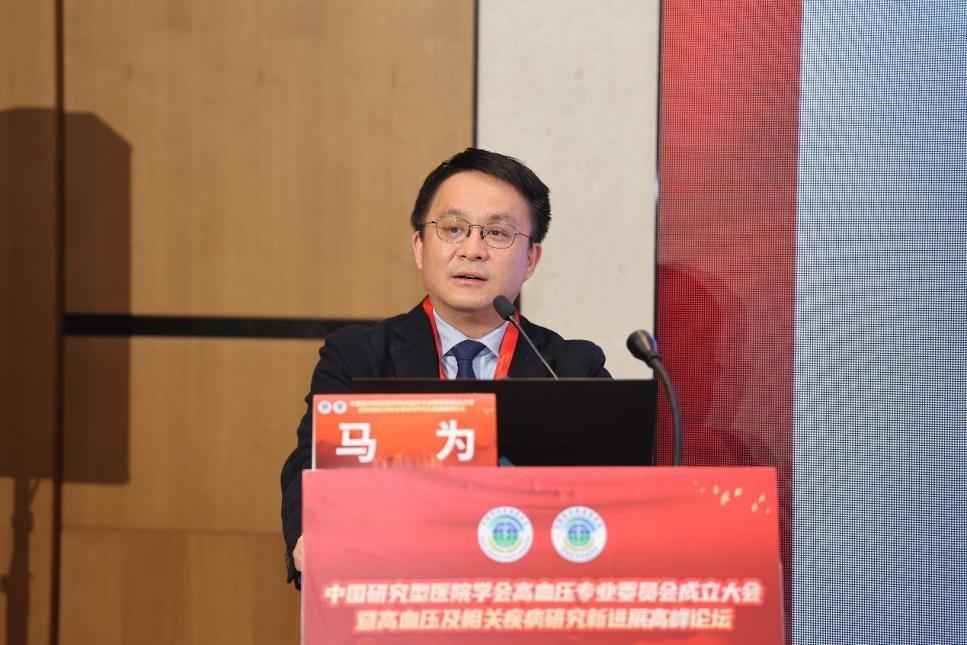 　　马为教授报告高血压专业委员会筹备情况