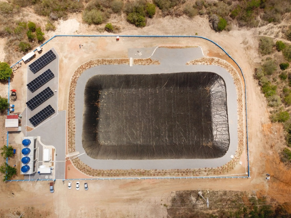国家电网巴西苦咸水淡化项目设施空中俯瞰图