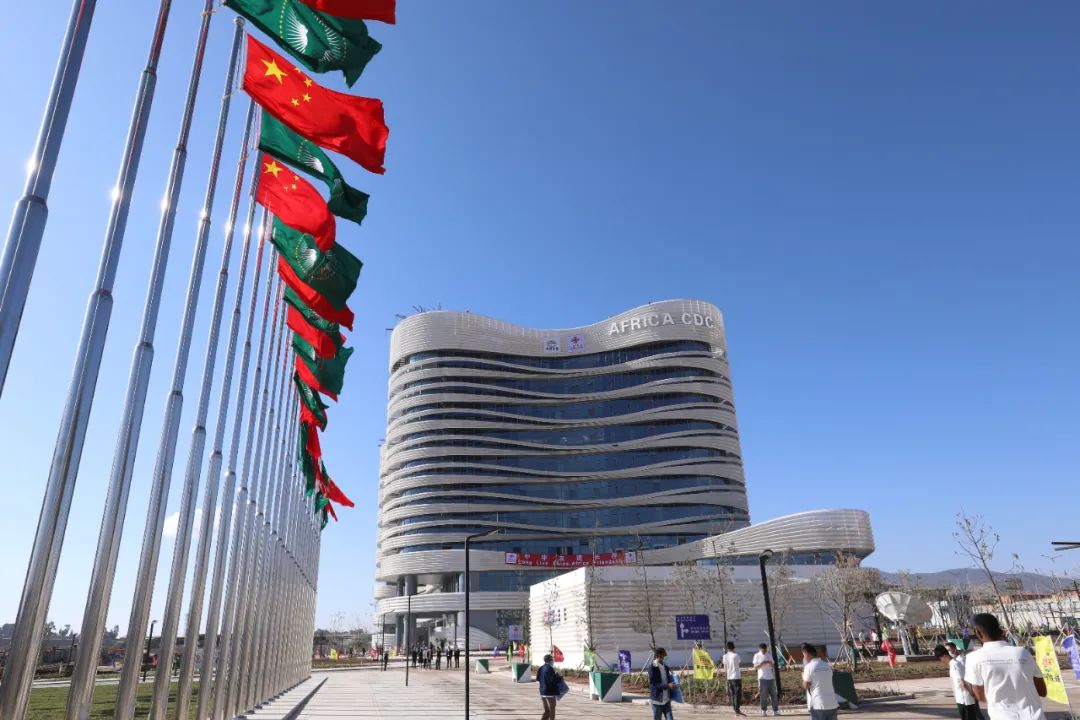 新近竣工的非洲疾控中心总部大楼（一期）。
