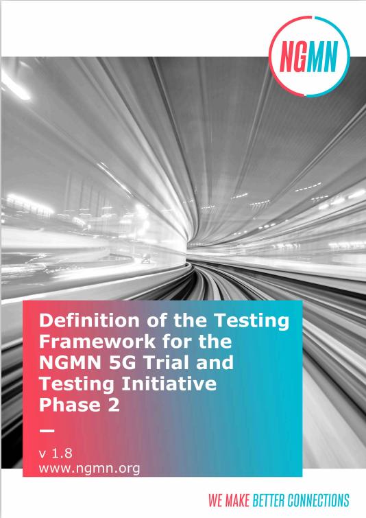 《NGMN 5G演进测试项目第二阶段测试框架定义》白皮书