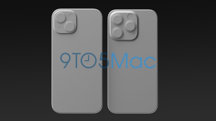 ▲左：iPhone 15 右：iPhone 15 Pro 图片来自：9To5Mac
