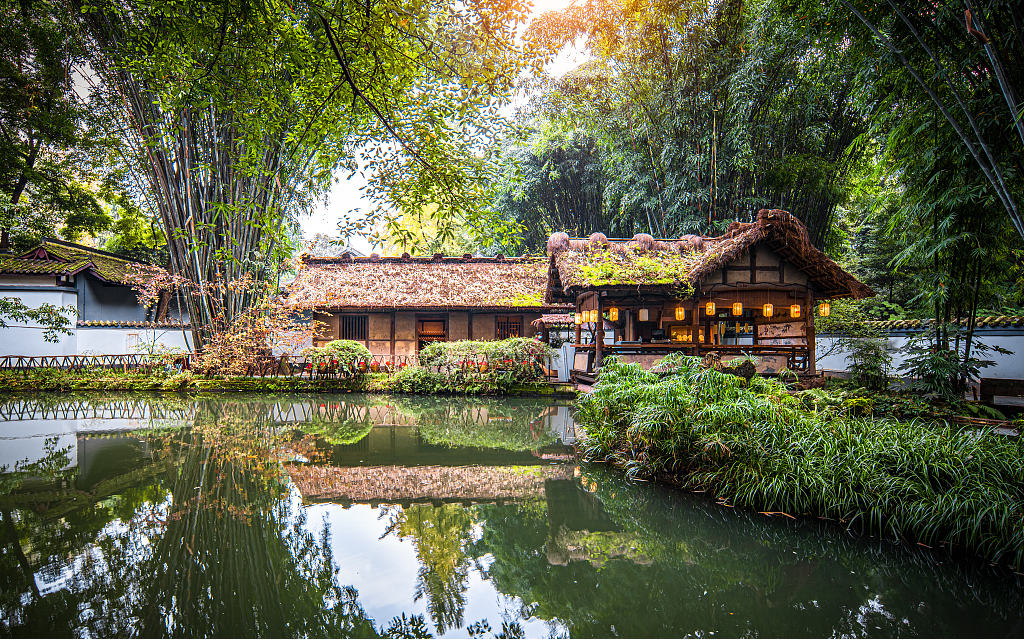 杜甫草堂-茅屋故居 图据视觉中国