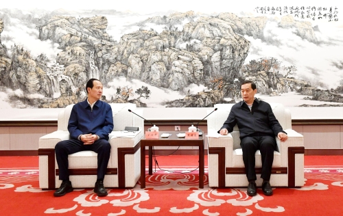 丁焰章与河北省委常委,石家庄市委书记张超超会谈