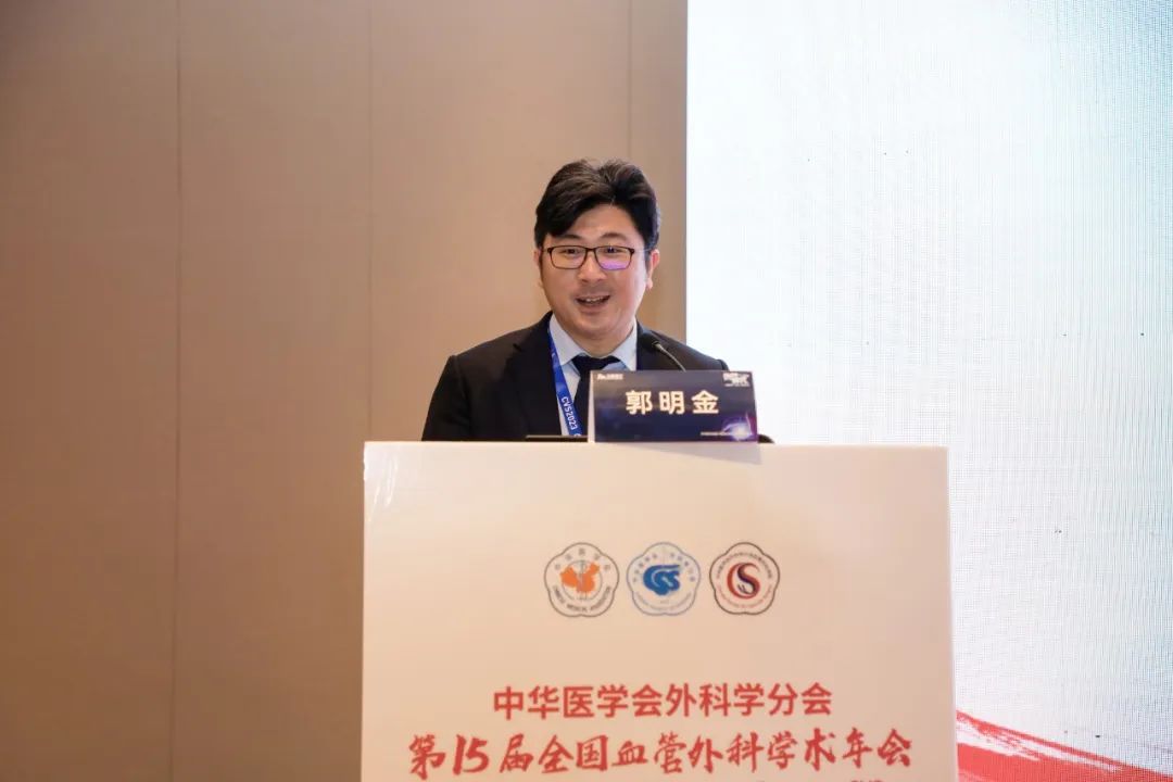 ▲ 郭明金教授针对Minos®腹主动脉支架