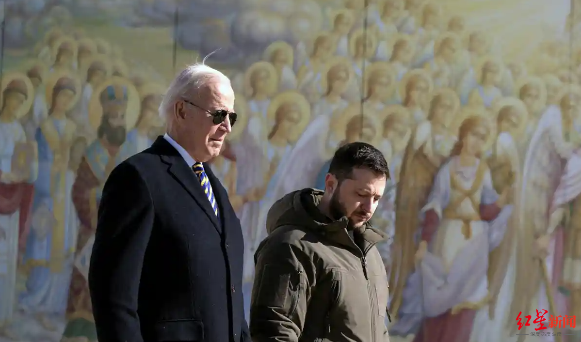 ↑拜登在俄乌冲突一周年前夕突访基辅，与乌总统泽连斯基会面