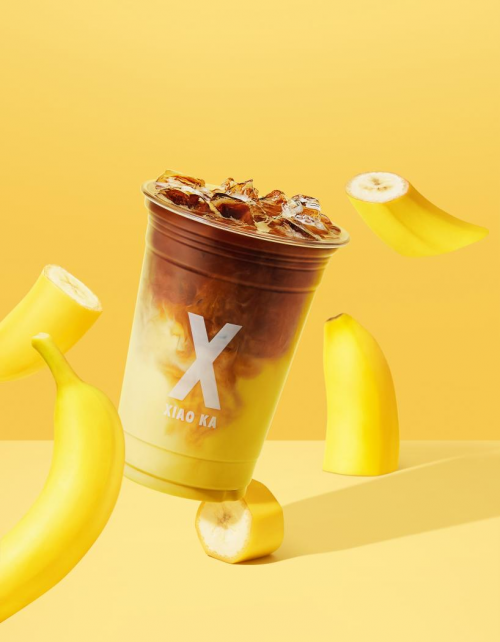 　　小咖咖啡香蕉厚椰拿铁