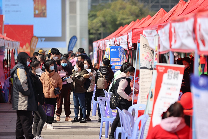 春季招聘会吸引求职者|新华社_新浪财经_新浪网