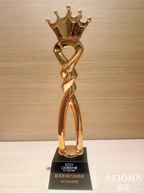 　　AFIONA妍丽荣获“最具影响力连锁店”奖