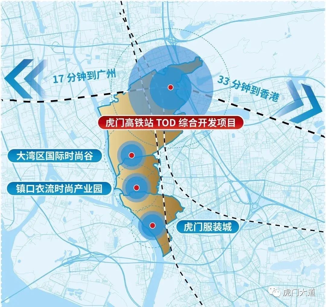 虎门三大时尚项目区位图(来源:虎门服装)