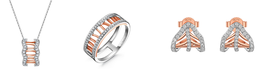 　　「夏梦」轻奢款项链、戒指、耳饰