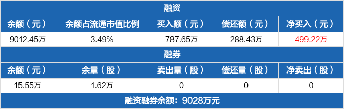 复旦张江历史融资融券数据一览