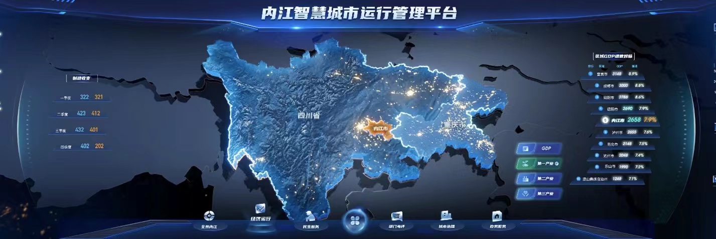 内江智慧城市运行管理平台 内江市大数据中心供图