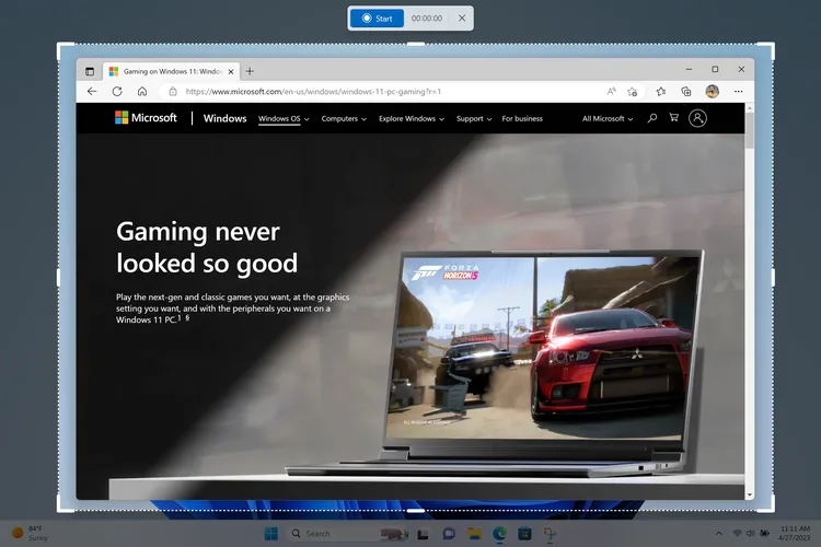 Windows 11 最新的屏幕录制工具。
