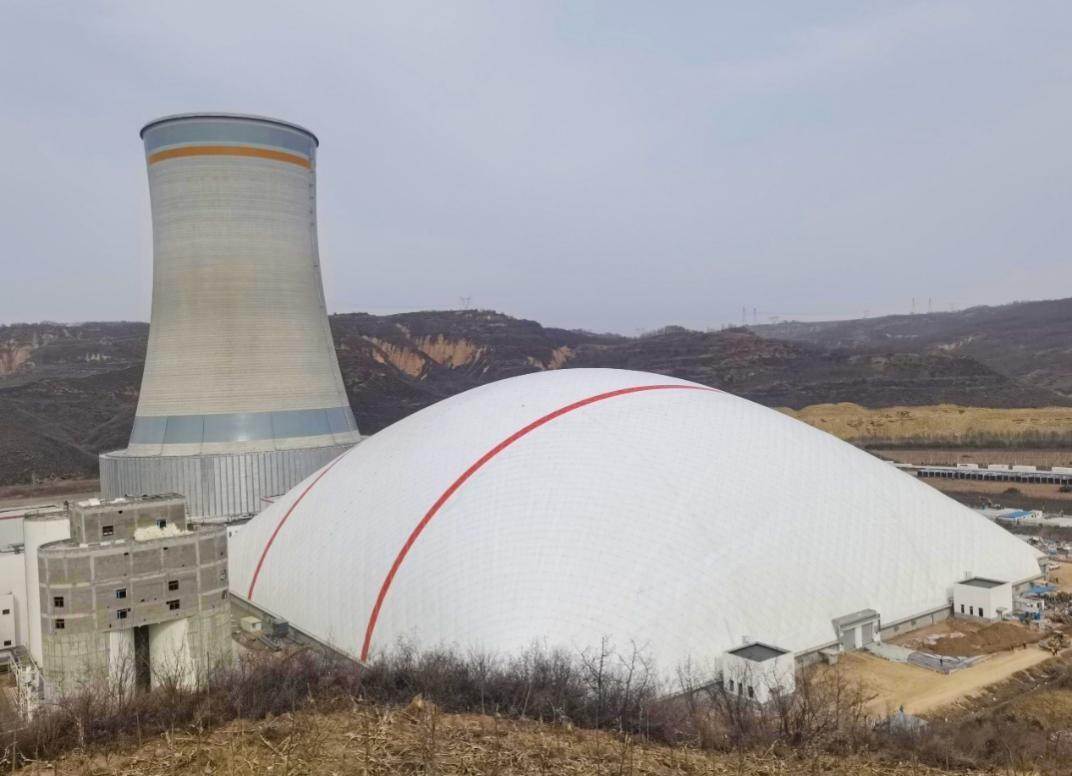 　　▲富县电厂气膜煤仓实景图