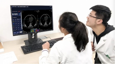 　　贵阳美兆体检中心应用数坤AI进行肺结节早筛早诊