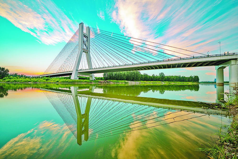 潮白河畔图景新