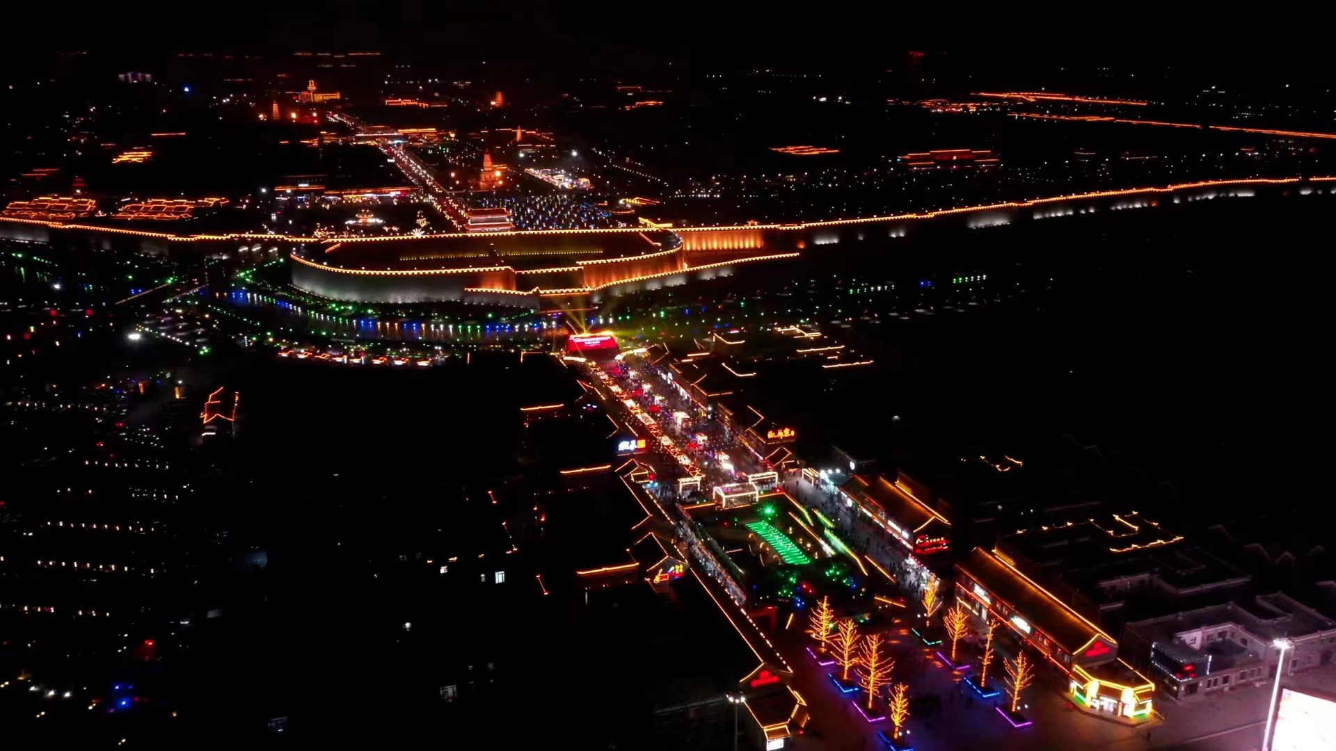 正定縣促消費活動夜景.