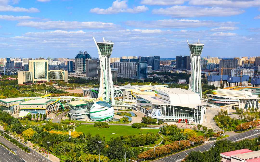 俯瞰潍坊高新技术产业开发区.(资料图片)