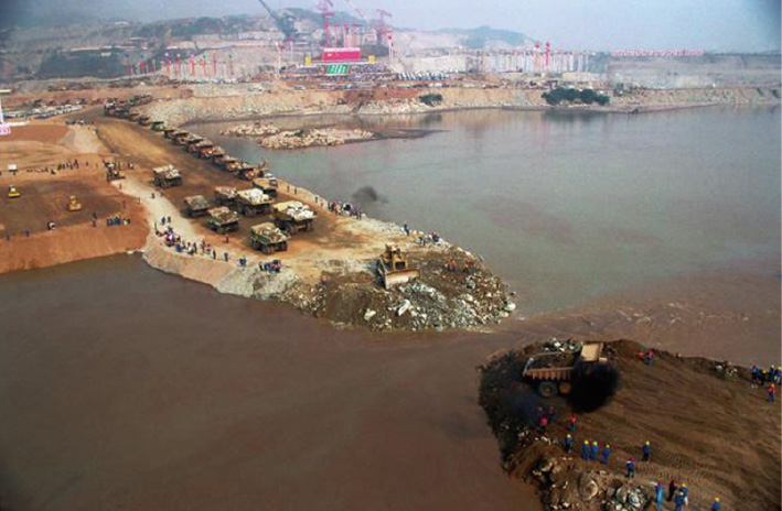 三峡工程大江截流照片.