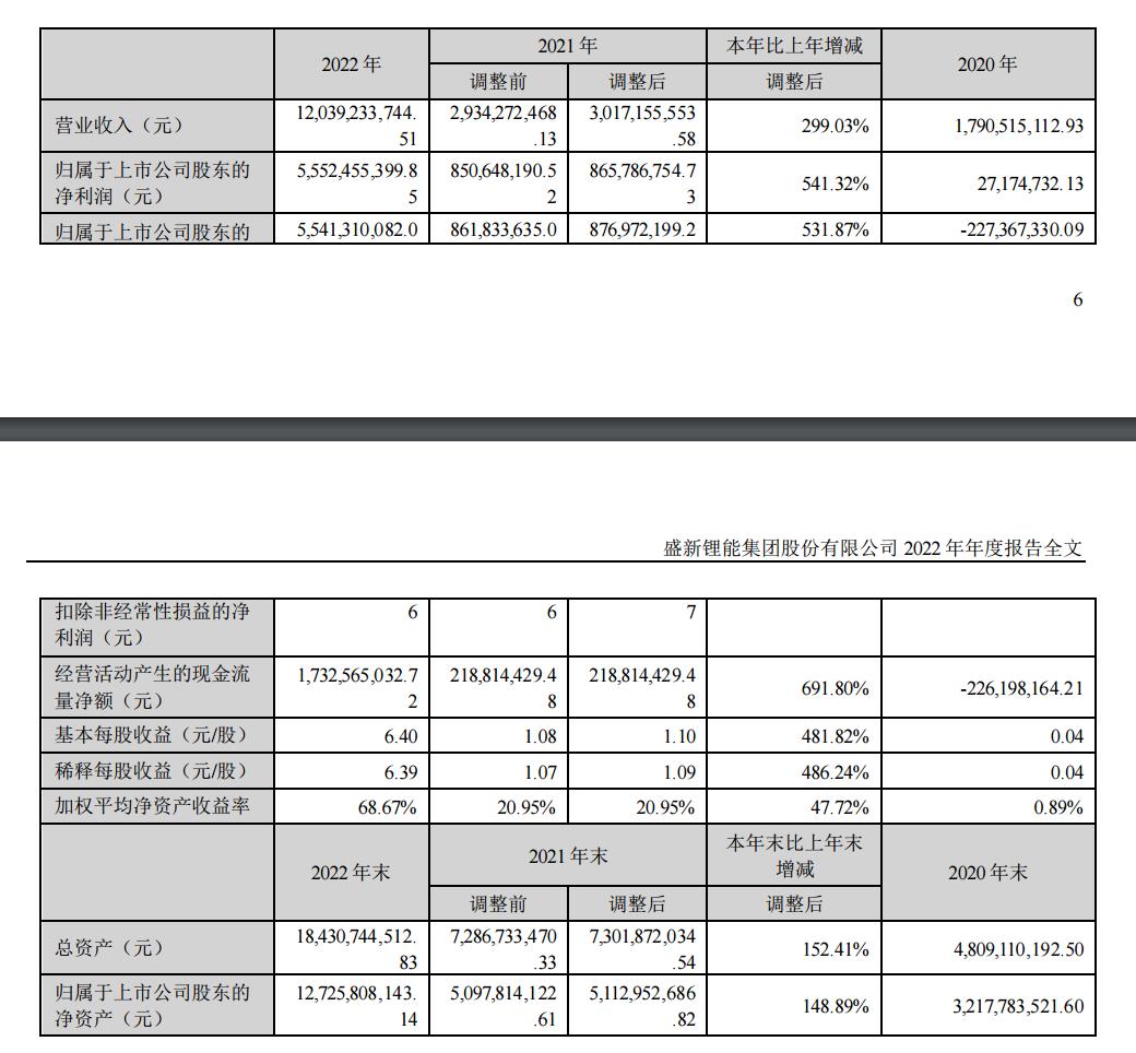 来源：盛新锂能2022年年度报告