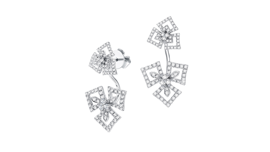 　　OMP系列18K金钻石耳饰