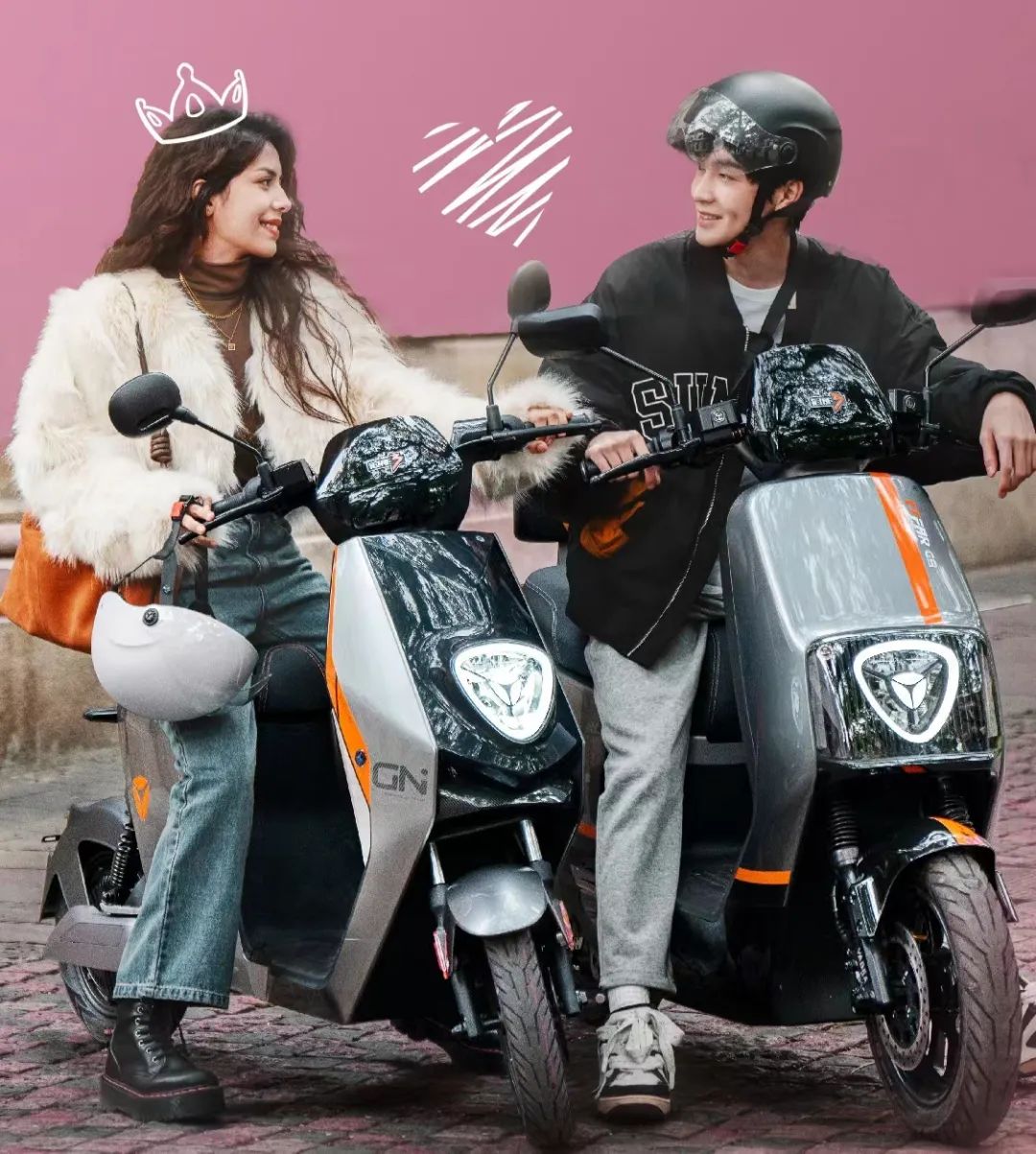 　　(骑着雅迪去踏青)