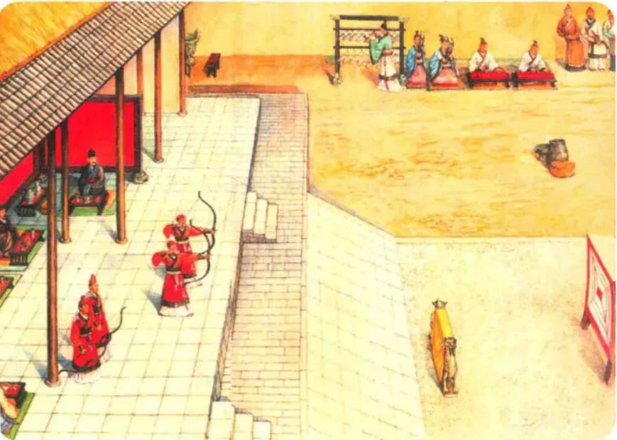 古代射礼图.(图片来源:《"新六艺"教育系列丛书 礼射》插图)